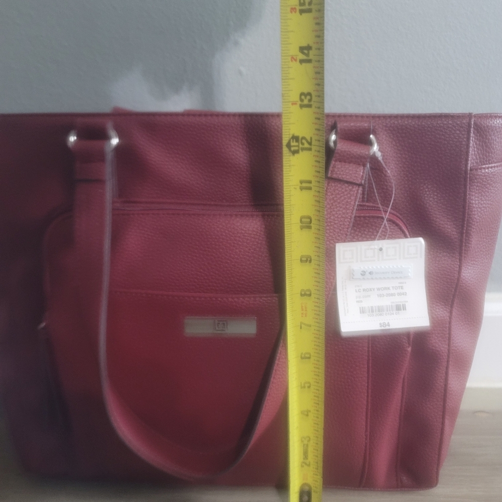 Liz Claiborne Roxy work tote red - Picture 6 of 7